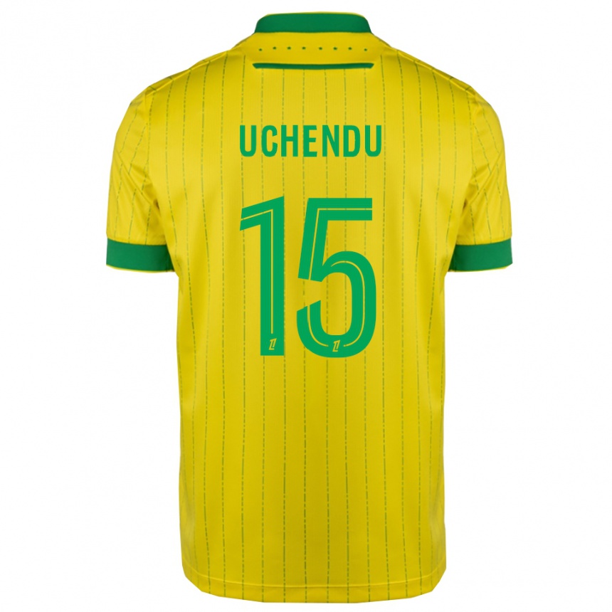 גברים כדורגל Chinaza Uchendu #15 צהוב ירוק ג'רזי ביתית 2025/26