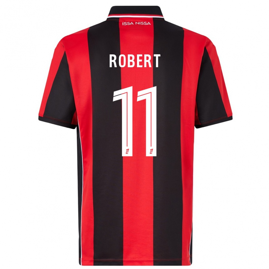 גברים כדורגל Rachel Robert #11 אדום שחור ג'רזי ביתית 2025/26