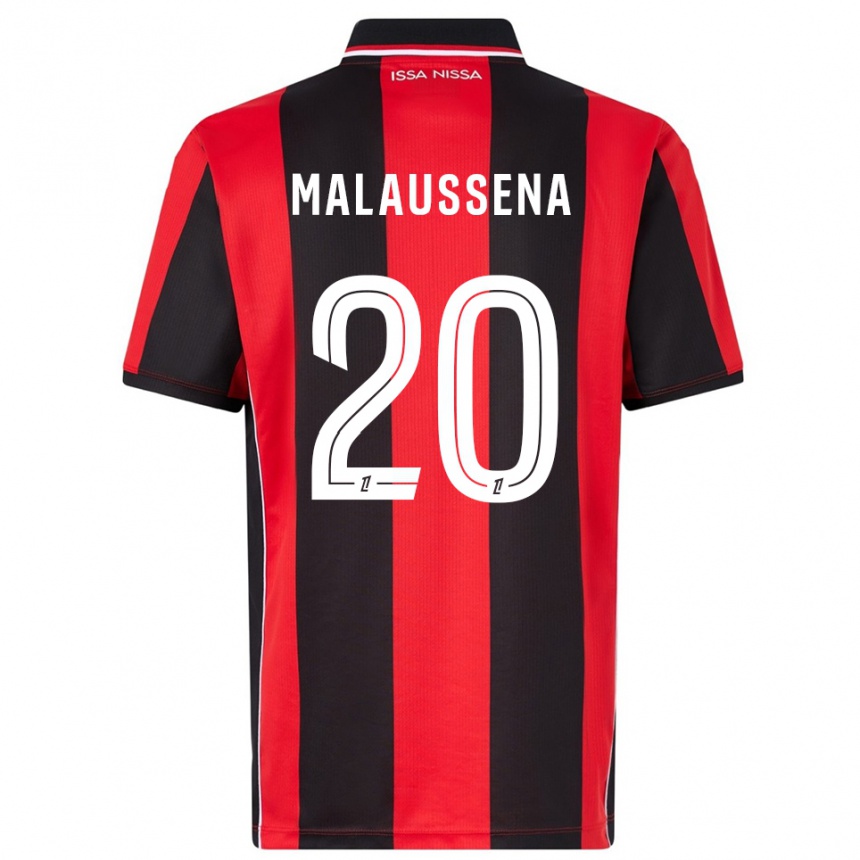 גברים כדורגל Angela Malaussena #20 אדום שחור ג'רזי ביתית 2025/26