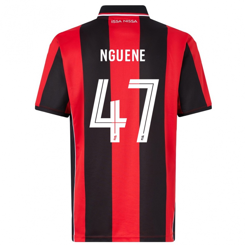 גברים כדורגל Bernard Nguene #47 אדום שחור ג'רזי ביתית 2025/26