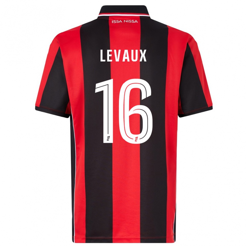 גברים כדורגל Lana Levaux #16 אדום שחור ג'רזי ביתית 2025/26
