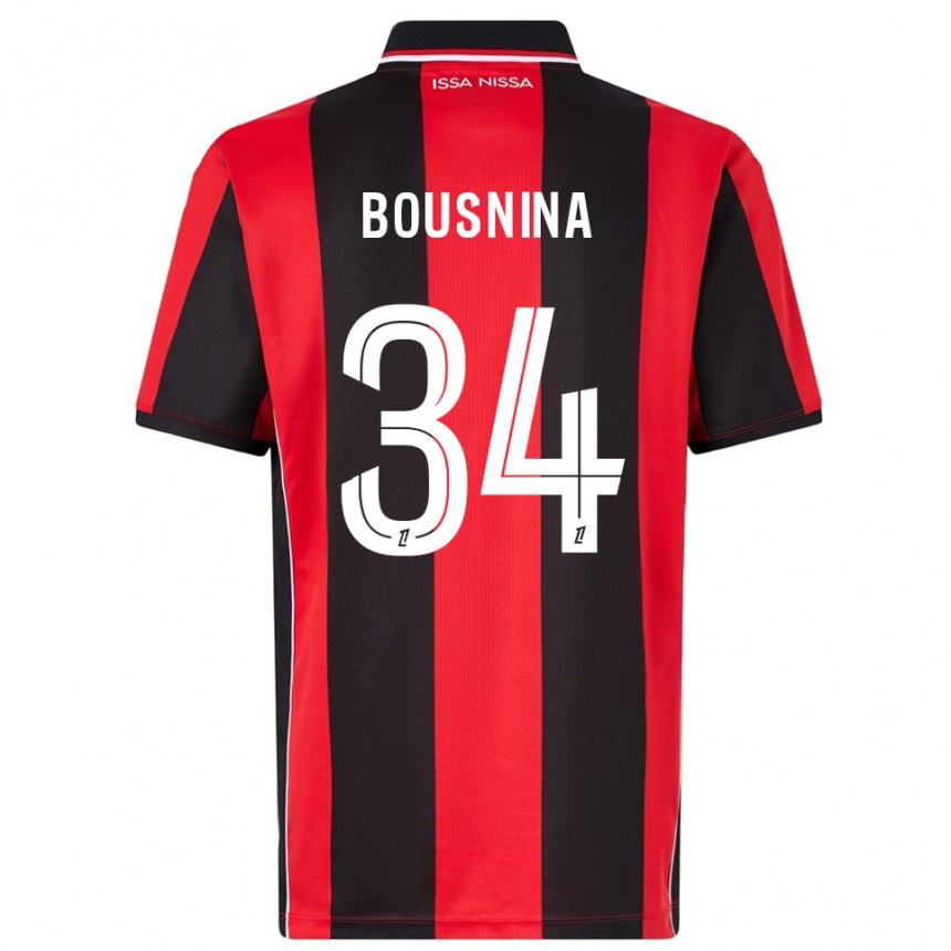 גברים כדורגל Farès Bousnina #34 אדום שחור ג'רזי ביתית 2025/26