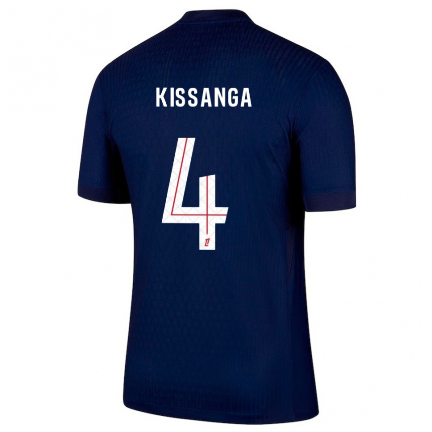 גברים כדורגל Hugo Kissanga #4 כחול נייבי אדום ג'רזי ביתית 2025/26