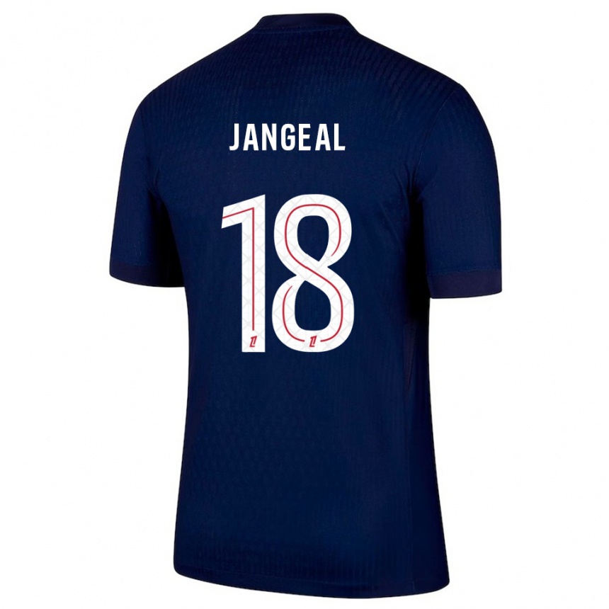 גברים כדורגל Mathis Jangeal #18 כחול נייבי אדום ג'רזי ביתית 2025/26