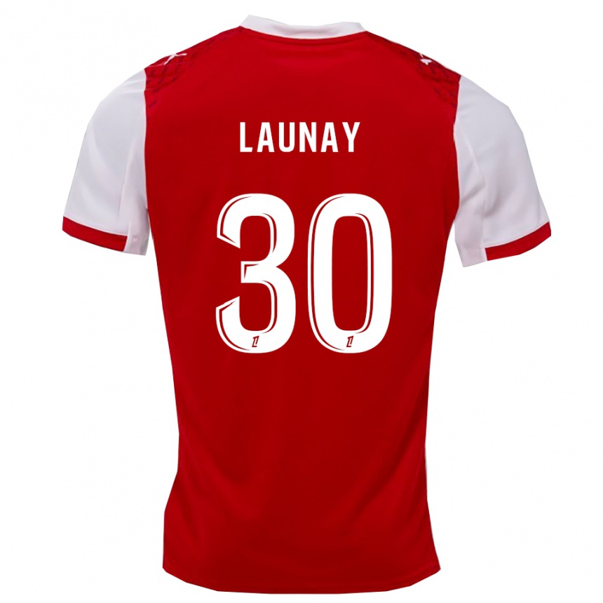 גברים כדורגל Elisa Launay #30 אדום לבן ג'רזי ביתית 2025/26