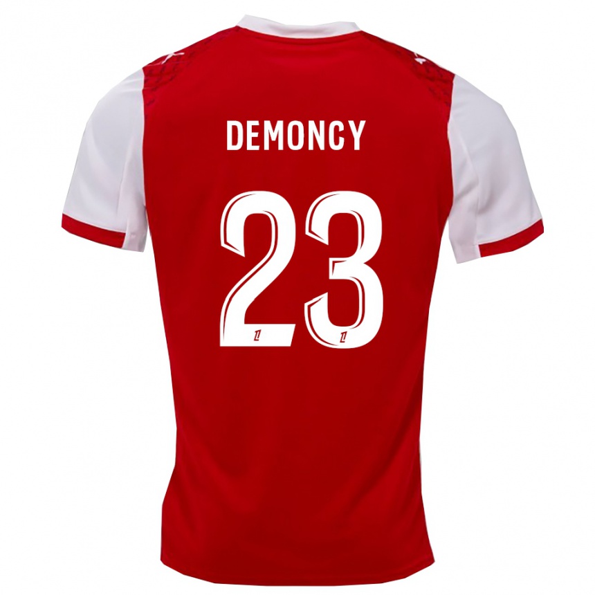 גברים כדורגל Yohan Demoncy #23 אדום לבן ג'רזי ביתית 2025/26