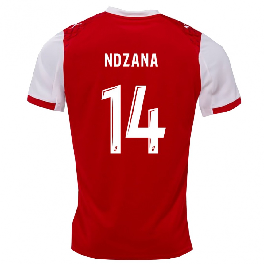 גברים כדורגל Parfait-Anthony Ndzana #14 אדום לבן ג'רזי ביתית 2025/26