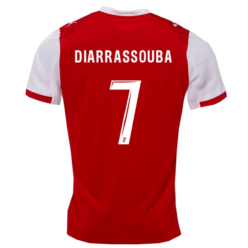 גברים כדורגל Tidiane Diarrassouba #7 אדום לבן ג'רזי ביתית 2025/26