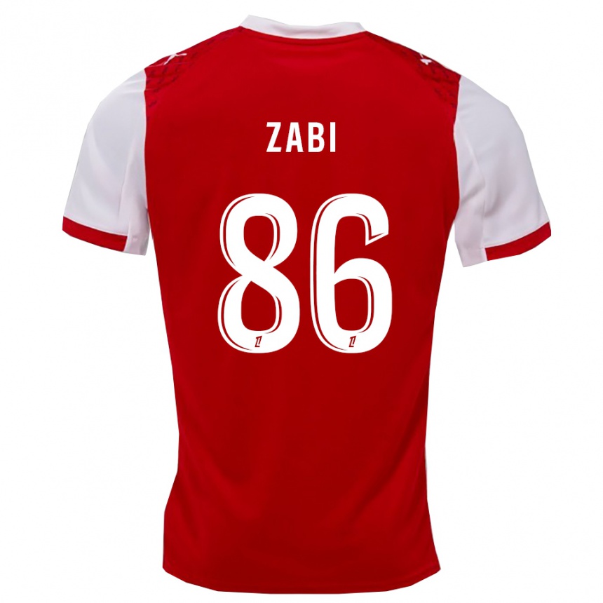 גברים כדורגל Zabi #86 אדום לבן ג'רזי ביתית 2025/26