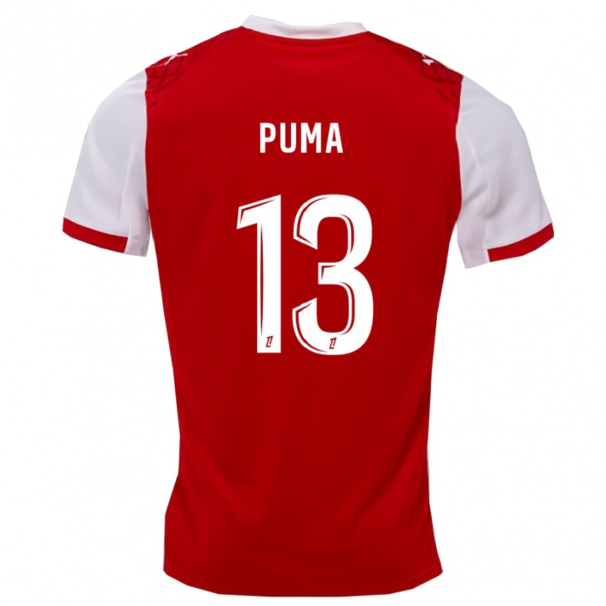 גברים כדורגל Isaac Puma #13 אדום לבן ג'רזי ביתית 2025/26