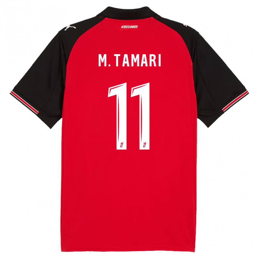 גברים כדורגל מוסא אל-תעאמרי #11 אדום שחור ג'רזי ביתית 2025/26 גברים כדורגל מוסא אל-תעאמרי #11 אדום שחור ג'רזי ביתית 2025/26