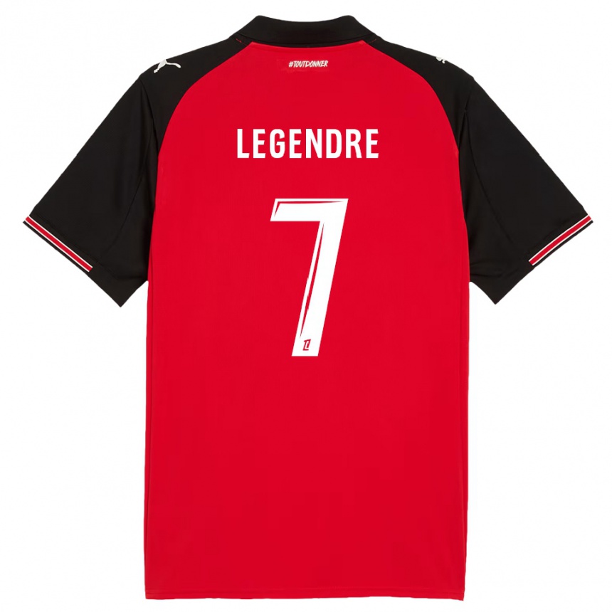 גברים כדורגל Elias Legendre Quiñonez #7 אדום שחור ג'רזי ביתית 2025/26