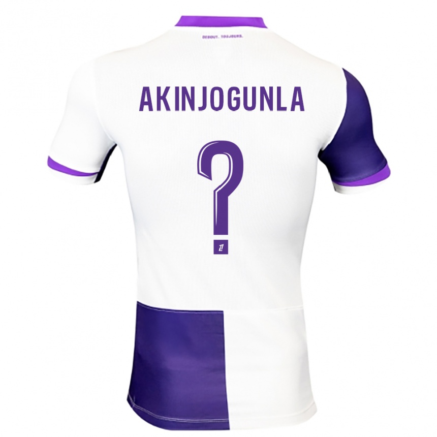 גברים כדורגל Michaël Akinjogunla #0 סגול לבן ג'רזי ביתית 2025/26