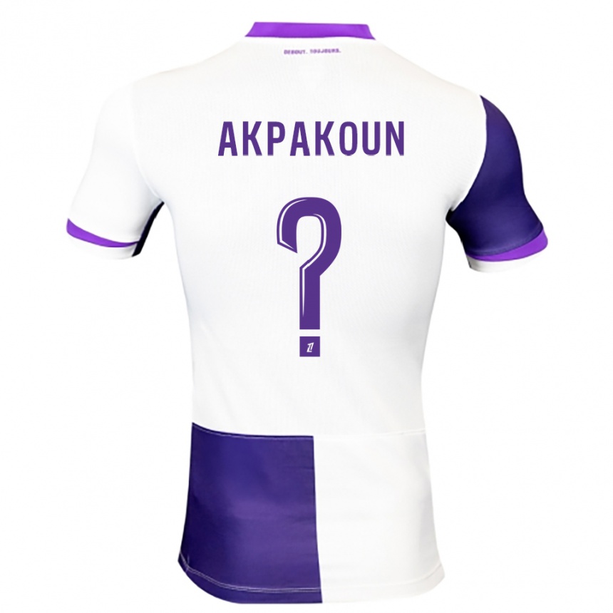 גברים כדורגל Noé Akpakoun #0 סגול לבן ג'רזי ביתית 2025/26
