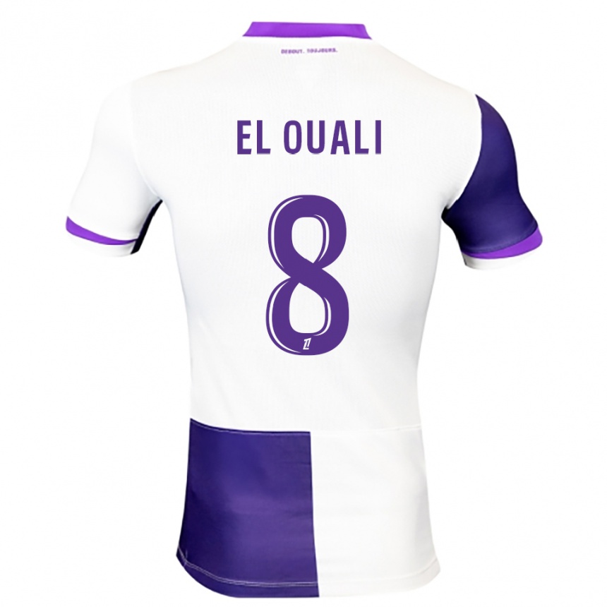גברים כדורגל Adam El Ouali #8 סגול לבן ג'רזי ביתית 2025/26