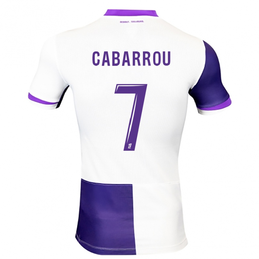 גברים כדורגל Tom Cabarrou #7 סגול לבן ג'רזי ביתית 2025/26
