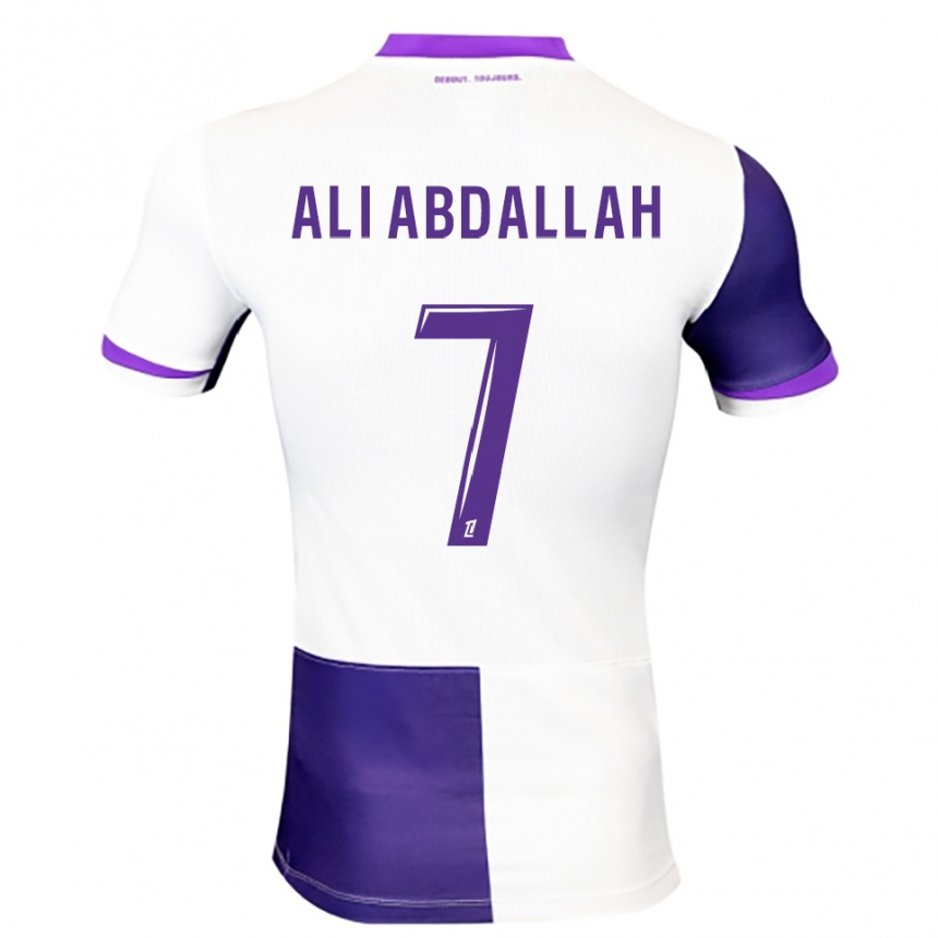גברים כדורגל Nivine Ali Abdallah #7 סגול לבן ג'רזי ביתית 2025/26