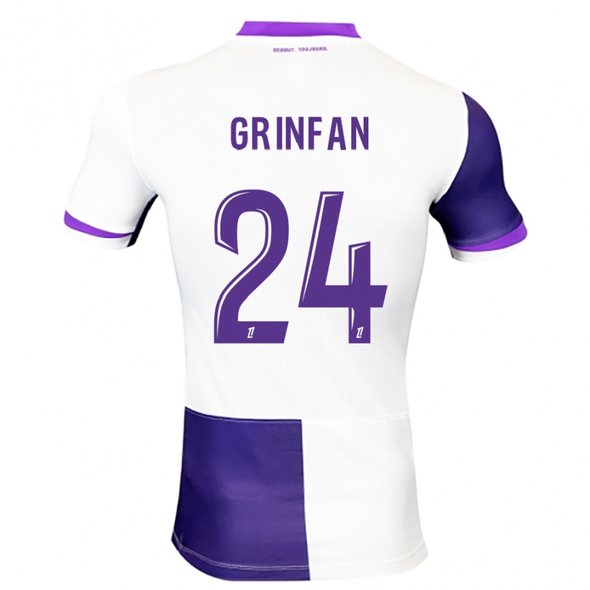 גברים כדורגל Roma Grinfan #24 סגול לבן ג'רזי ביתית 2025/26