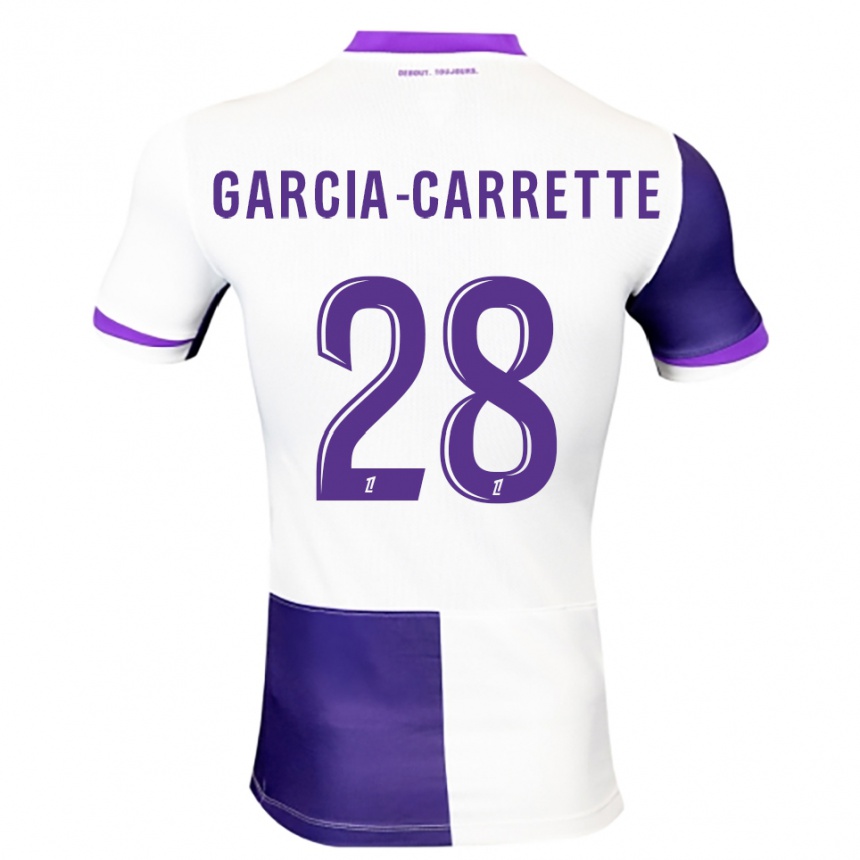 גברים כדורגל Hortense Garcia-Carrette #28 סגול לבן ג'רזי ביתית 2025/26