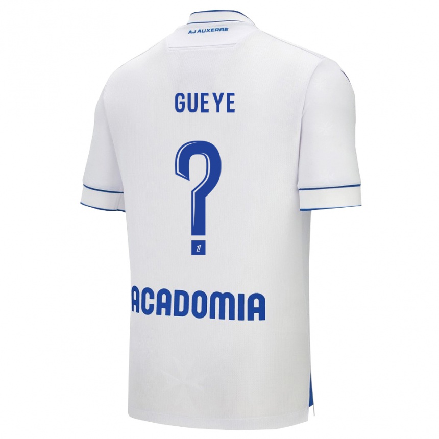 גברים כדורגל Khady Gueye #0 לבן כחול ג'רזי ביתית 2025/26
