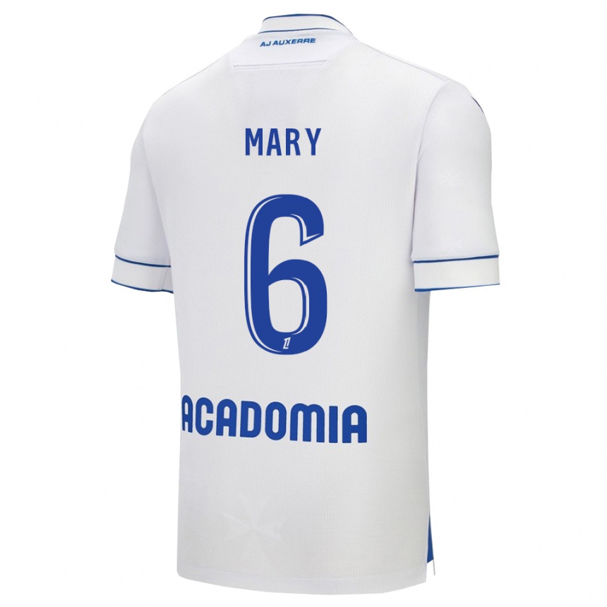 גברים כדורגל Théo Mary #6 לבן כחול ג'רזי ביתית 2025/26
