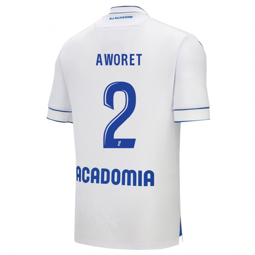 גברים כדורגל Fausther Aworet #2 לבן כחול ג'רזי ביתית 2025/26