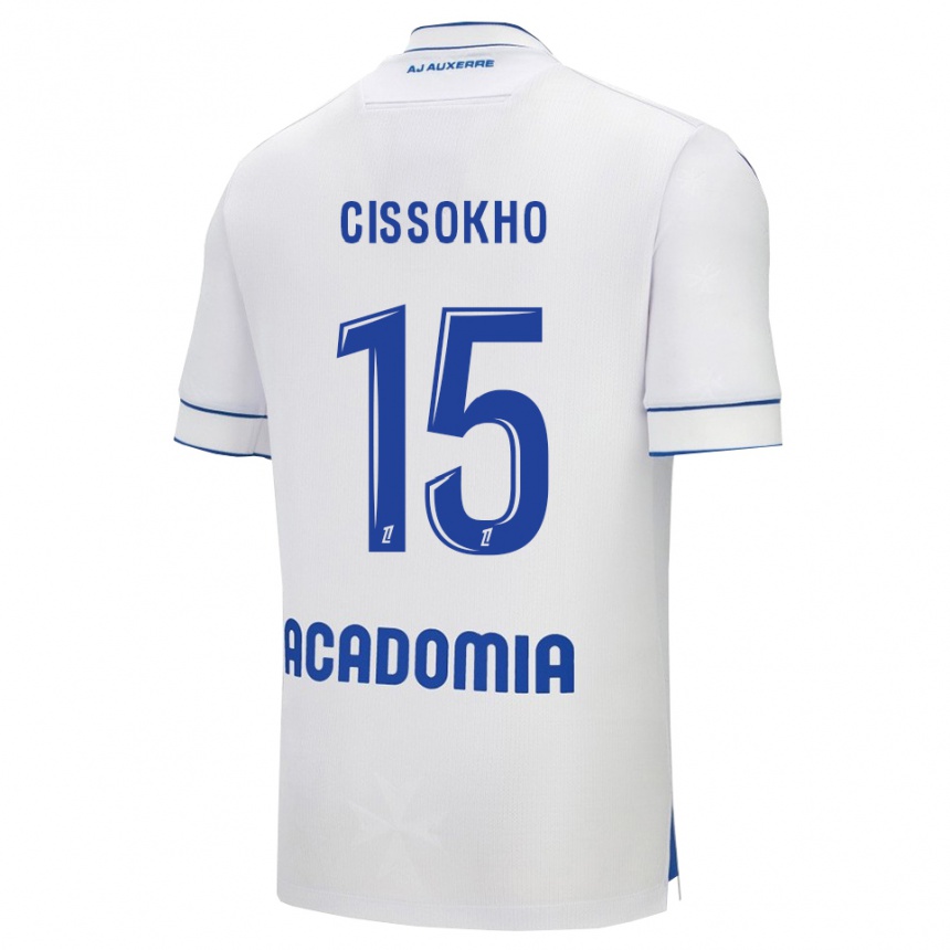 גברים כדורגל Mamoudou Cissokho #15 לבן כחול ג'רזי ביתית 2025/26