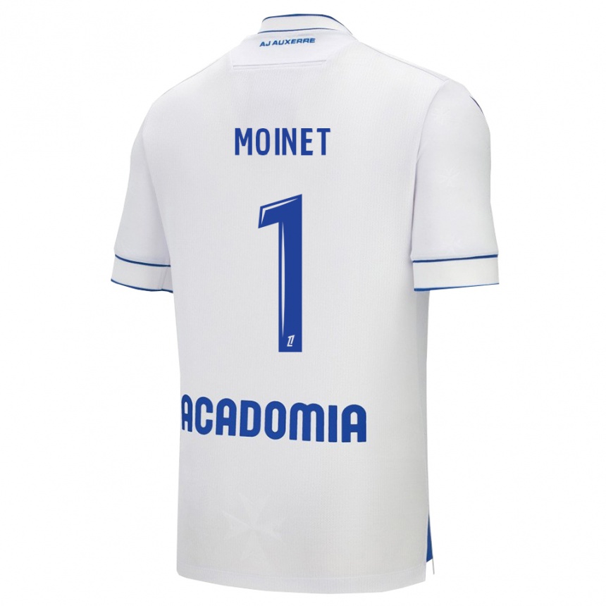 גברים כדורגל Victor Moinet #1 לבן כחול ג'רזי ביתית 2025/26