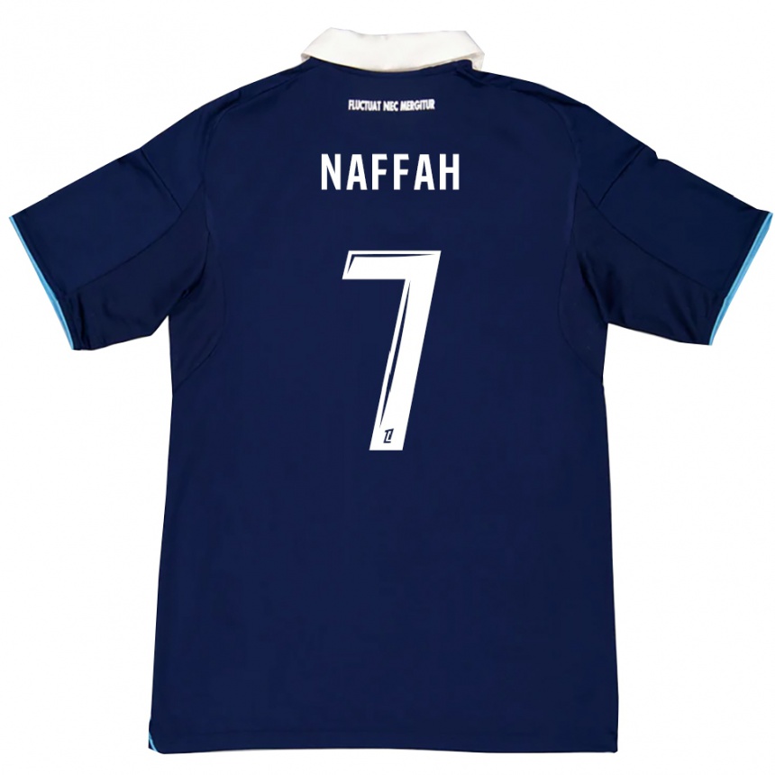 גברים כדורגל Chahine Naffah #7 כחול כהה לבן ג'רזי ביתית 2025/26