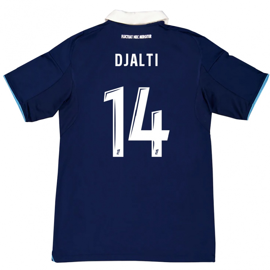 גברים כדורגל Nadir Djalti #14 כחול כהה לבן ג'רזי ביתית 2025/26