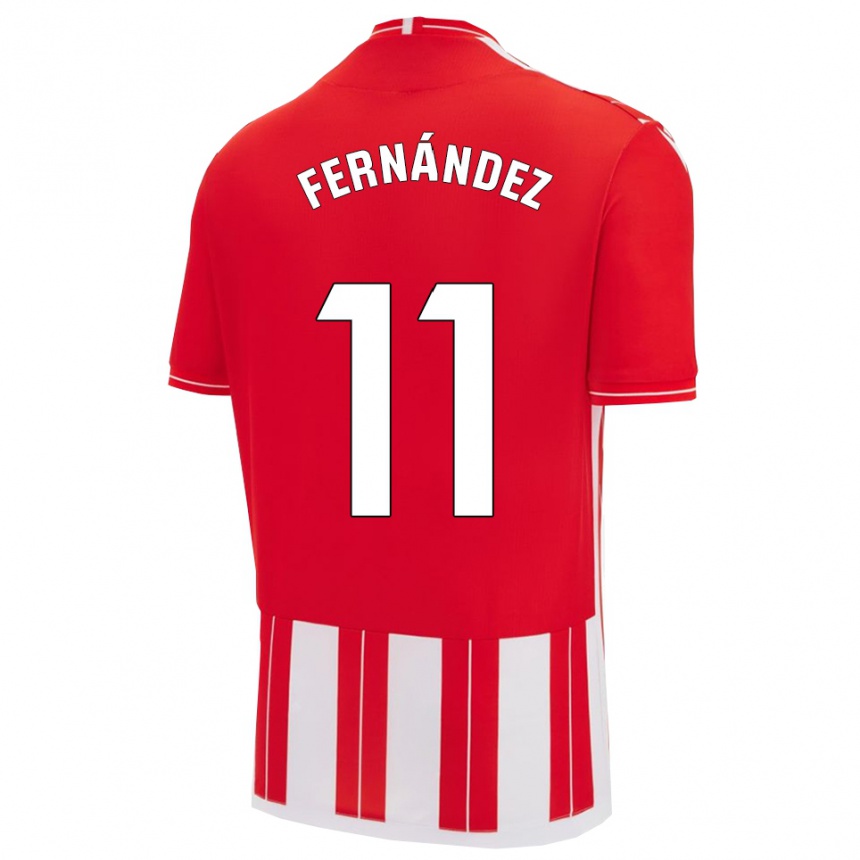 גברים כדורגל Nico Fernández #11 אדום לבן ג'רזי ביתית 2025/26