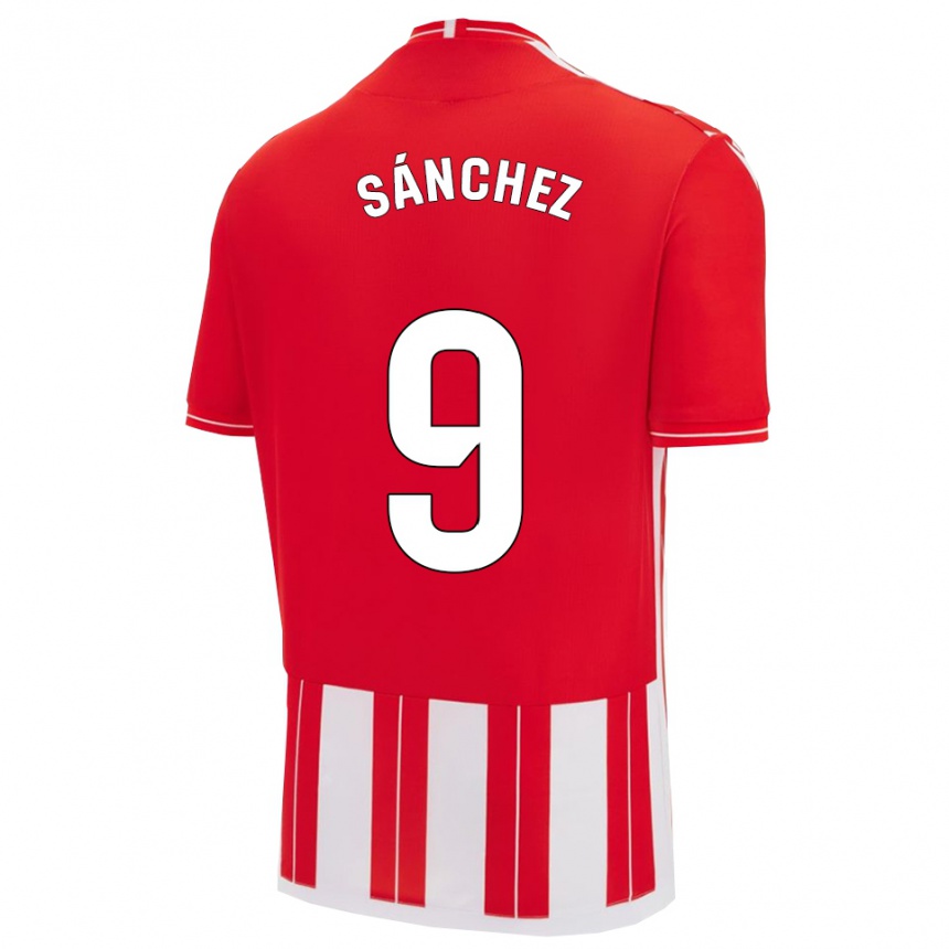 גברים כדורגל Loren Sánchez #9 אדום לבן ג'רזי ביתית 2025/26