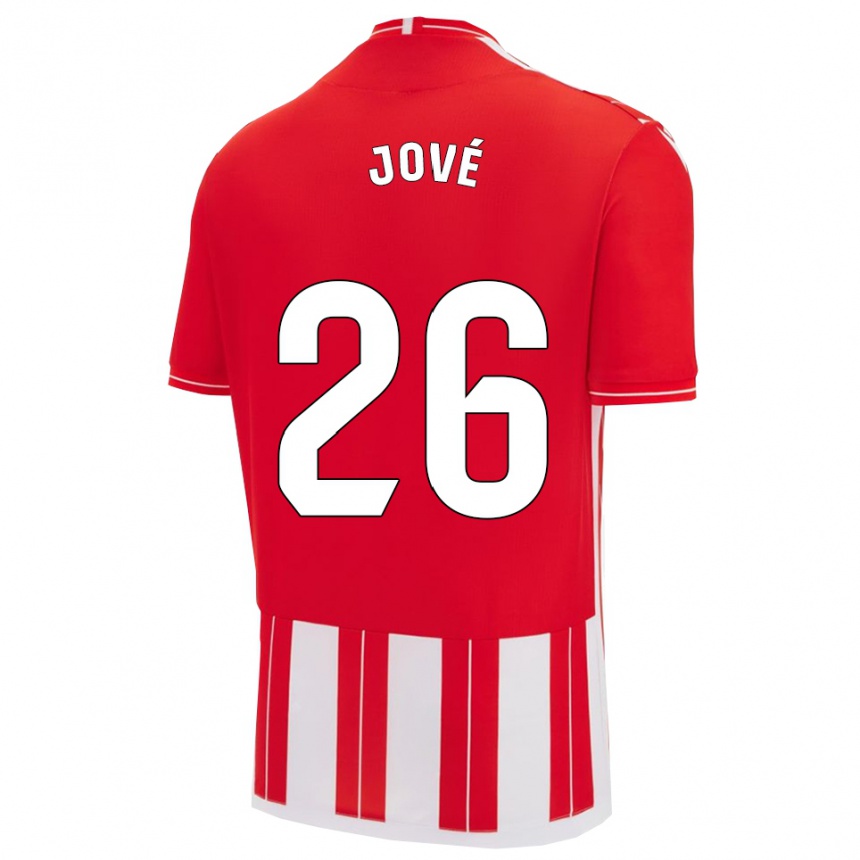 גברים כדורגל Ian Jové #26 אדום לבן ג'רזי ביתית 2025/26