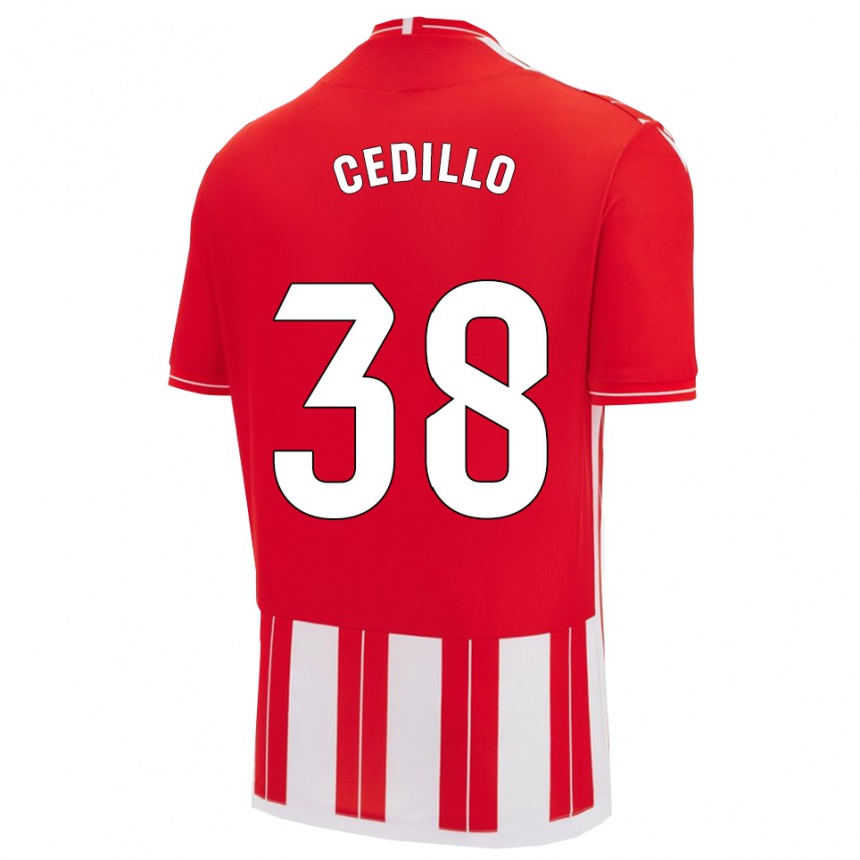 גברים כדורגל Pedro Cedillo #38 אדום לבן ג'רזי ביתית 2025/26