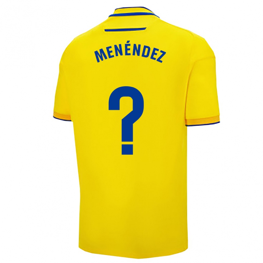 גברים כדורגל Jaime Menéndez #0 צהוב נייבי ג'רזי ביתית 2025/26