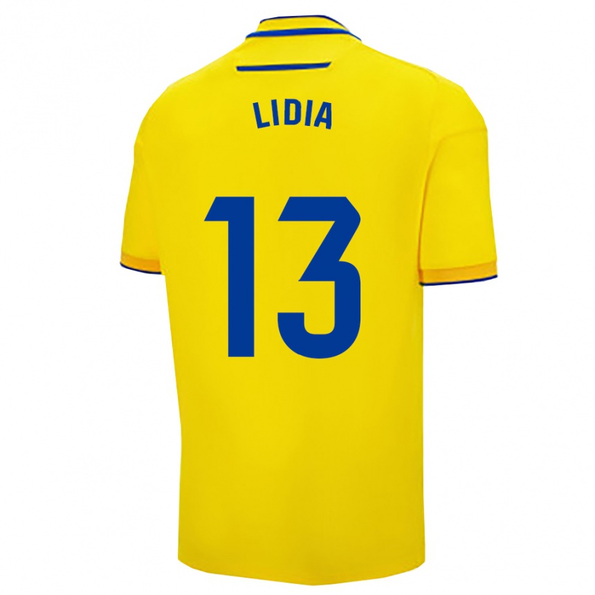 גברים כדורגל לידיה רינקון גרסיה #13 צהוב נייבי ג'רזי ביתית 2025/26