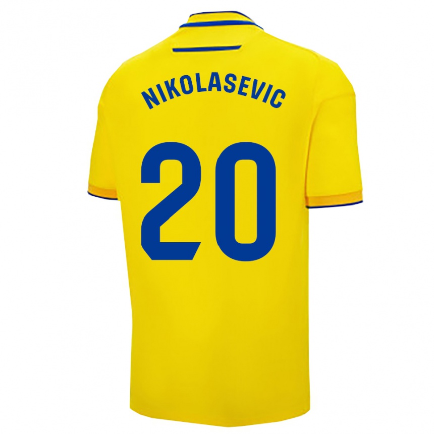 גברים כדורגל Mirko Nikolasevic #20 צהוב נייבי ג'רזי ביתית 2025/26