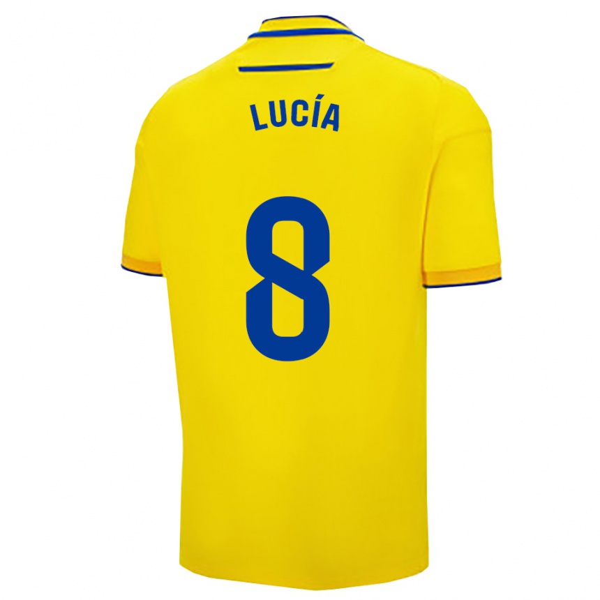 גברים כדורגל Lucía Del Castillo Barba #8 צהוב נייבי ג'רזי ביתית 2025/26
