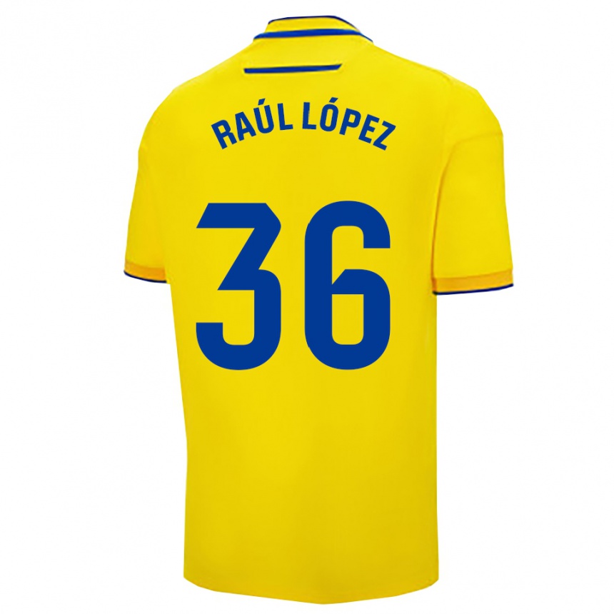 גברים כדורגל Raúl López #36 צהוב נייבי ג'רזי ביתית 2025/26