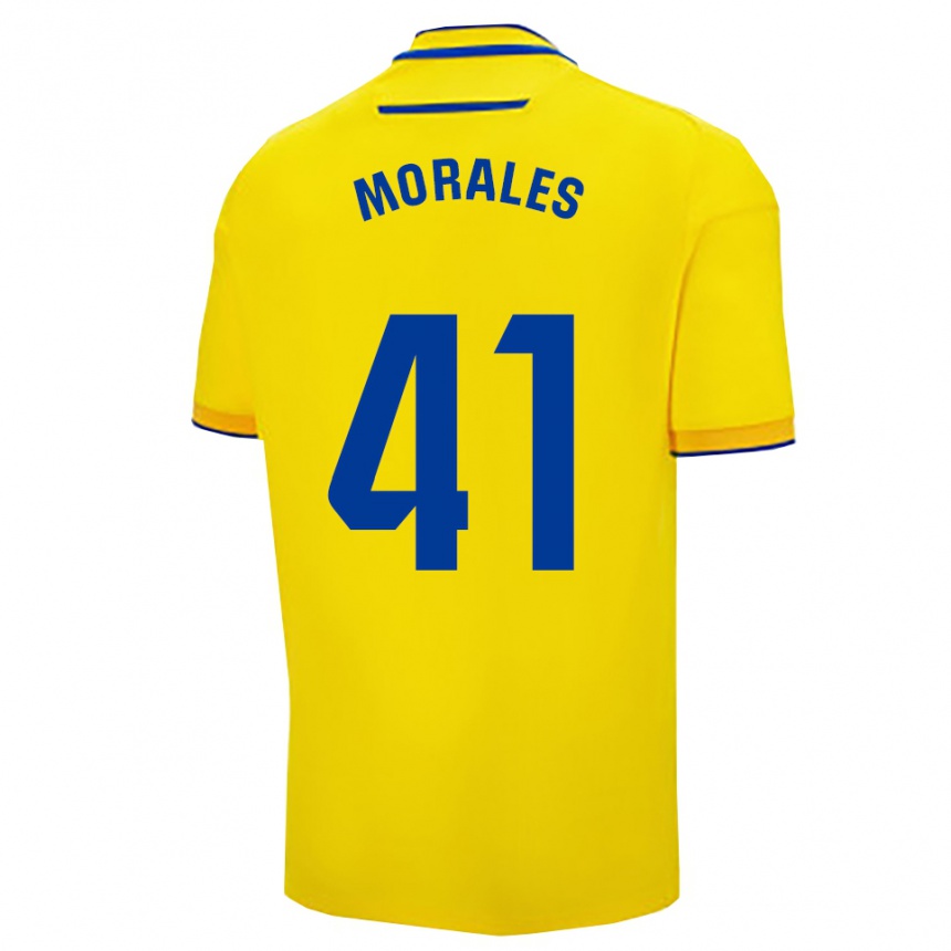 גברים כדורגל Luis Morales #41 צהוב נייבי ג'רזי ביתית 2025/26