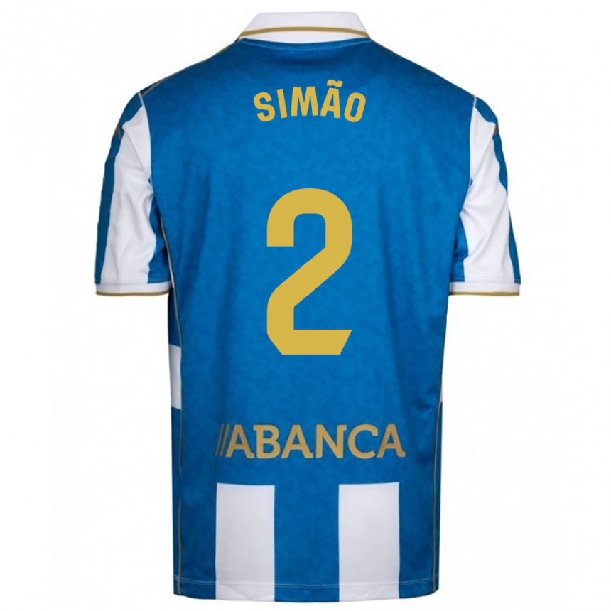 גברים כדורגל Iano Simão #2 לבן כחול ג'רזי ביתית 2025/26