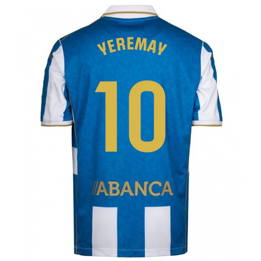 גברים כדורגל Yeremay Hernández #10 לבן כחול ג'רזי ביתית 2025/26