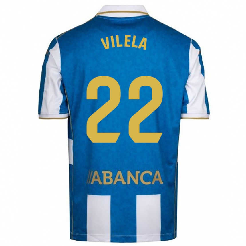 גברים כדורגל Rubén Vilela #22 לבן כחול ג'רזי ביתית 2025/26