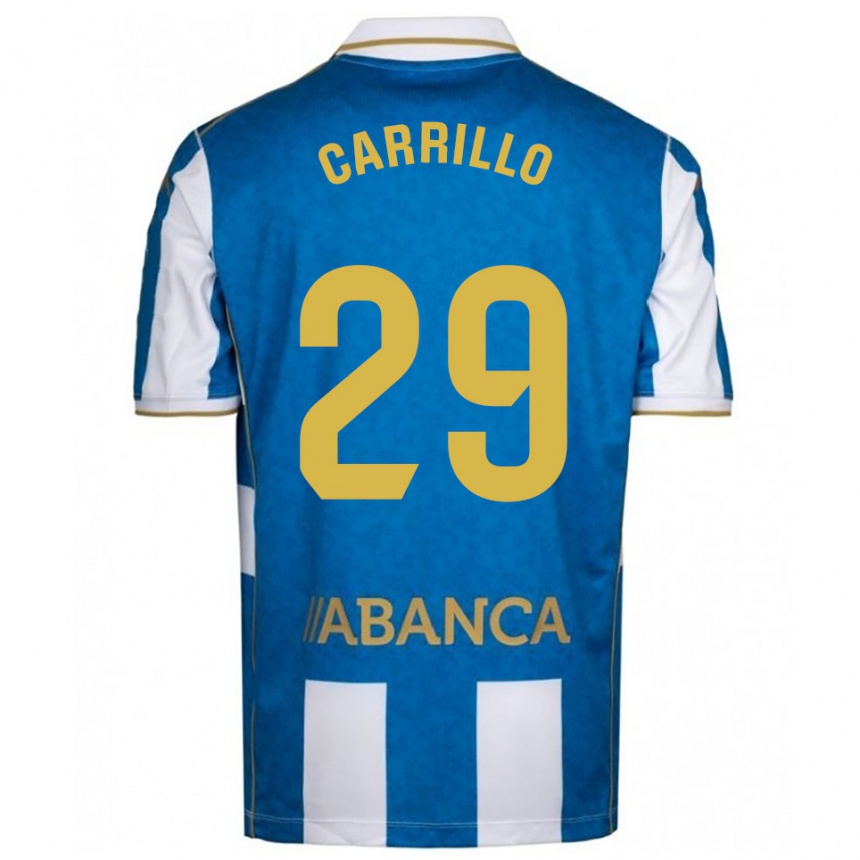 גברים כדורגל Noé Carrillo #29 לבן כחול ג'רזי ביתית 2025/26