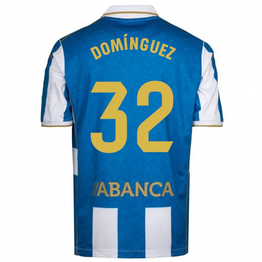 גברים כדורגל David Domínguez #32 לבן כחול ג'רזי ביתית 2025/26
