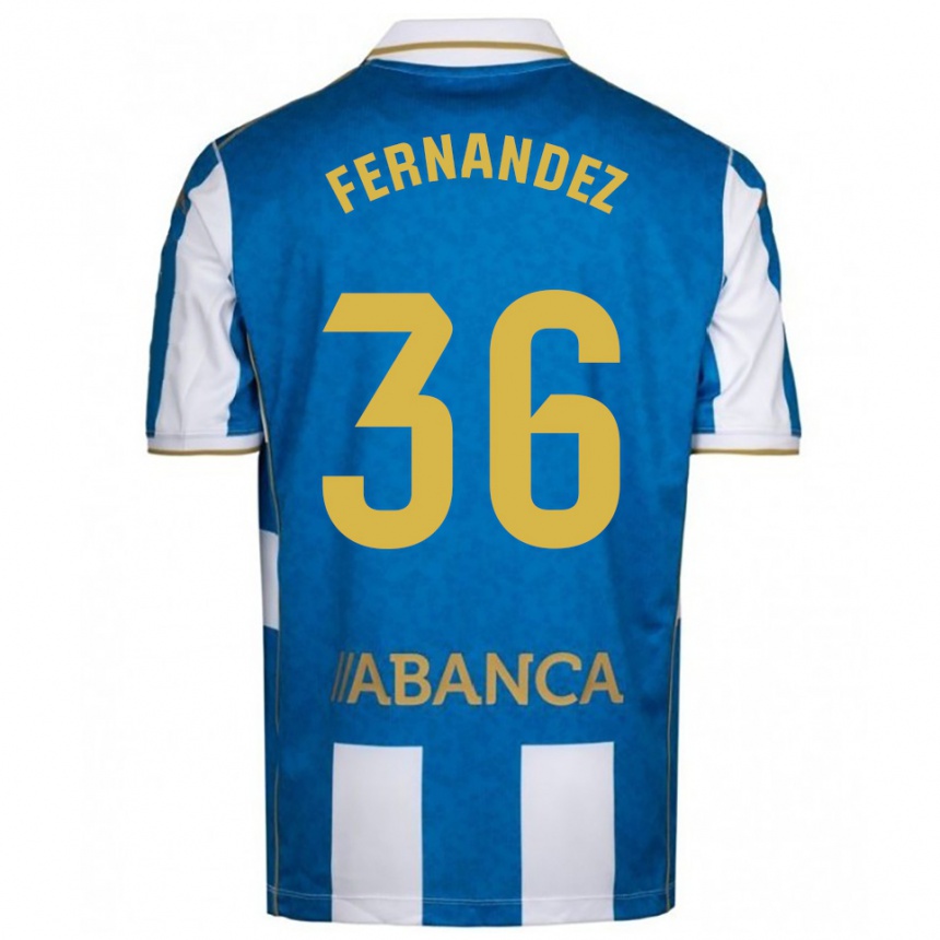 גברים כדורגל Rubén Fernández #36 לבן כחול ג'רזי ביתית 2025/26