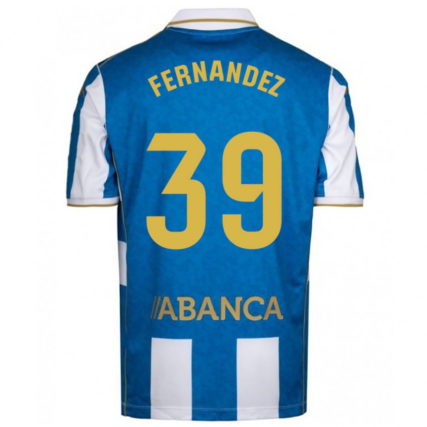 גברים כדורגל David Fernández #39 לבן כחול ג'רזי ביתית 2025/26
