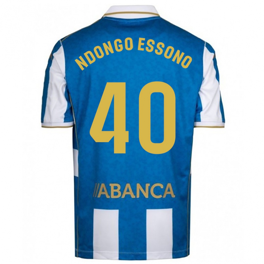 גברים כדורגל Rodrigue Essono #40 לבן כחול ג'רזי ביתית 2025/26