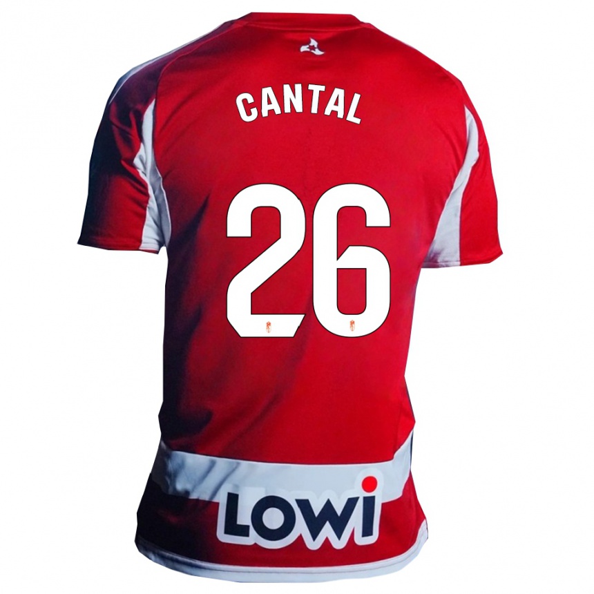 גברים כדורגל Paco Cantal #26 אדום לבן ג'רזי ביתית 2025/26