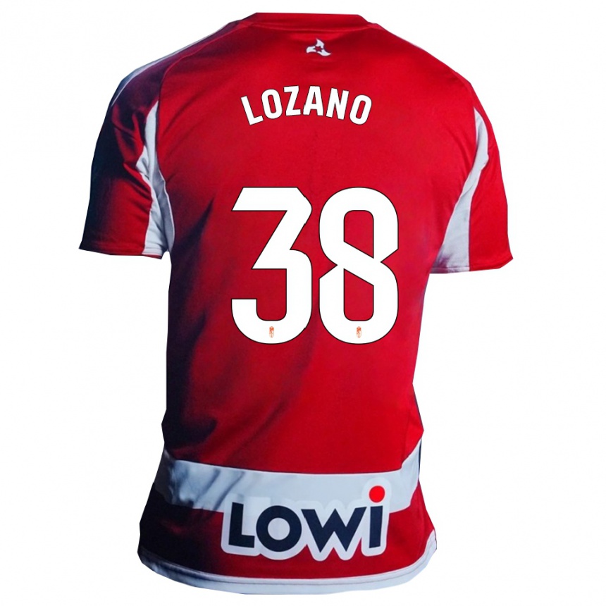 גברים כדורגל Mario Lozano #38 אדום לבן ג'רזי ביתית 2025/26